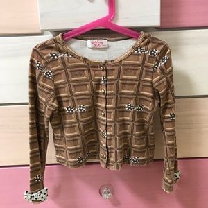 Chocolate bar cardigan